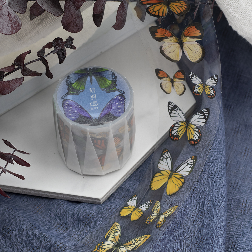 樂意Loi ． 緋羽 復古 5cm亮面PET膠帶 <整捲/分裝>