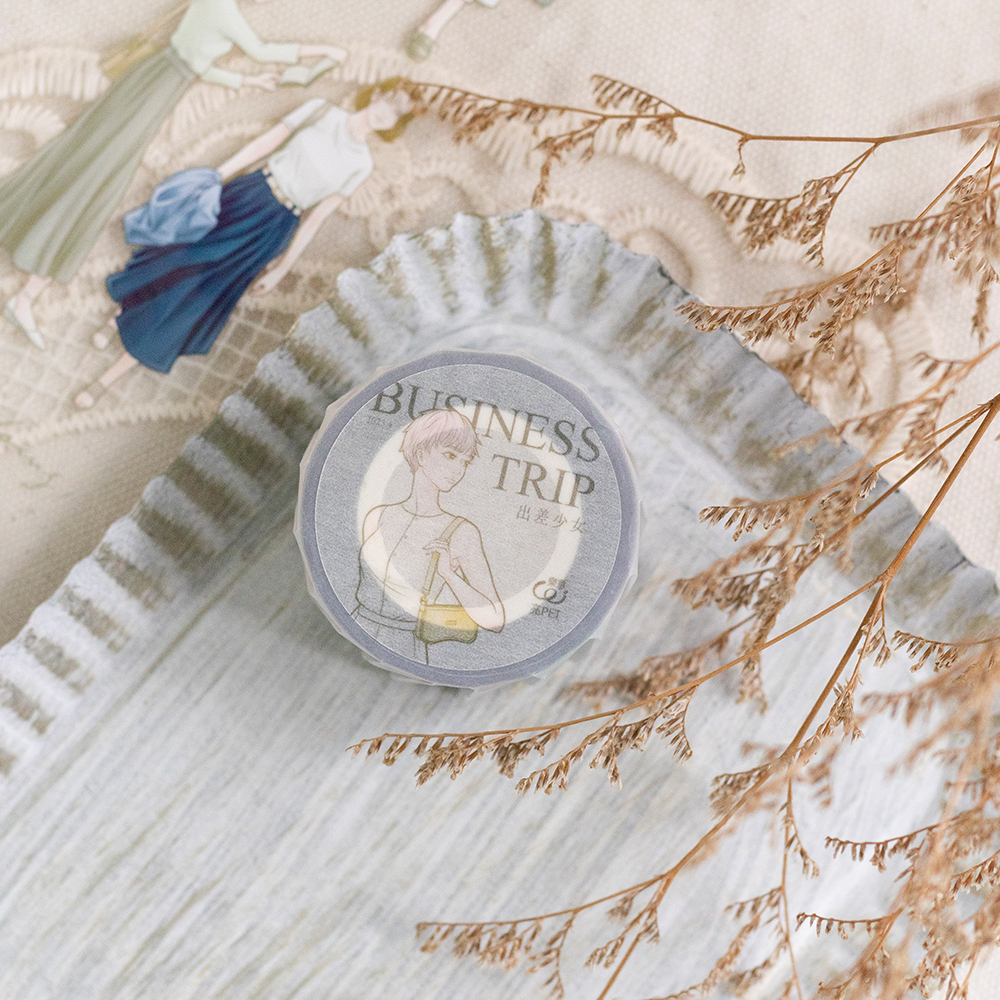 樂意Loi ． 出差少女Business trip 5cm亮面PET膠帶 <整捲/分裝>