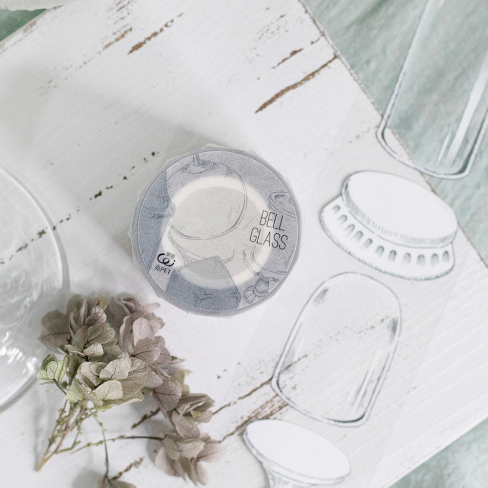 樂意Loi ． 玻璃罩Bell Glass 5cm亮面PET膠帶 <整捲/分裝>