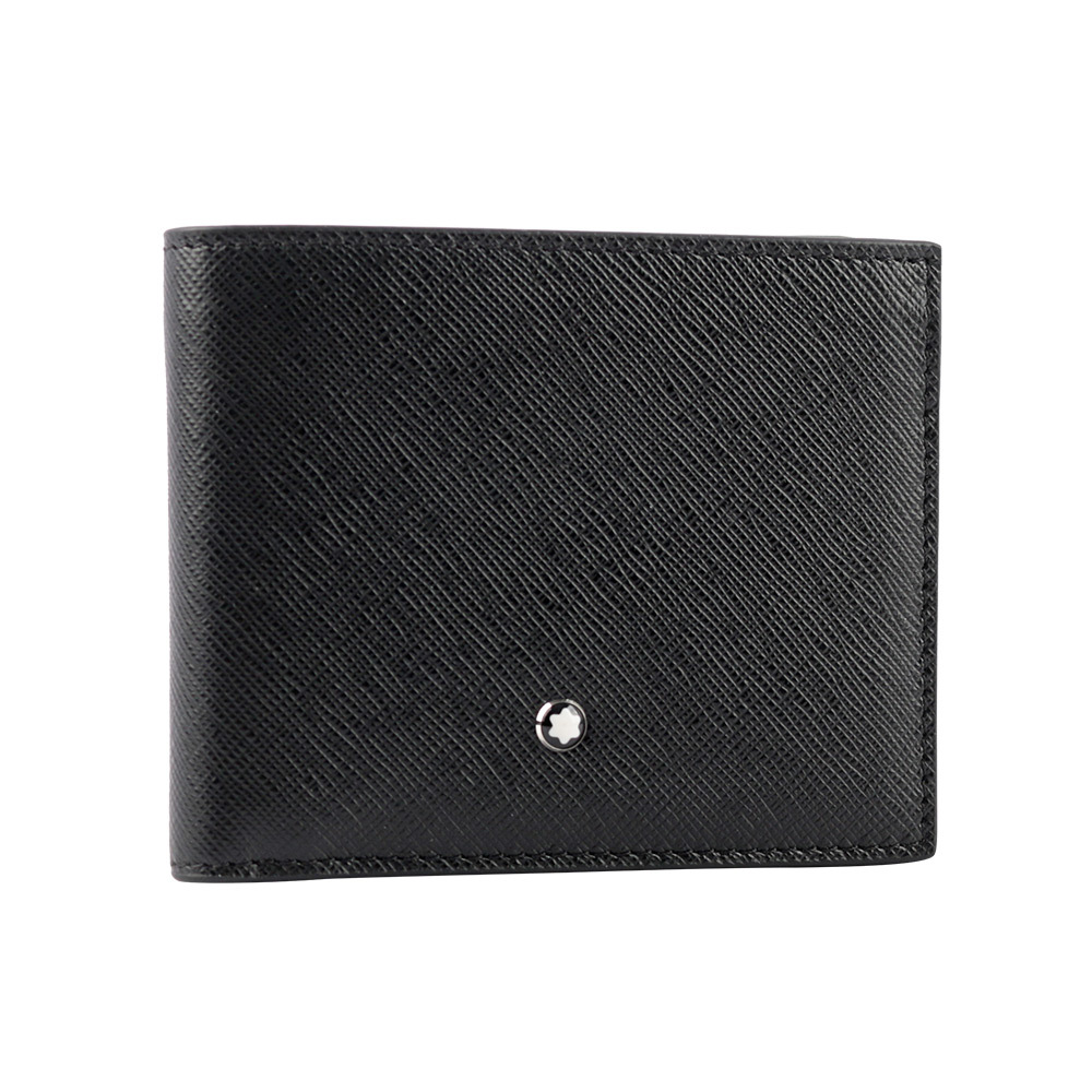 【Montblanc】匠心系列防刮牛皮對開6卡短夾