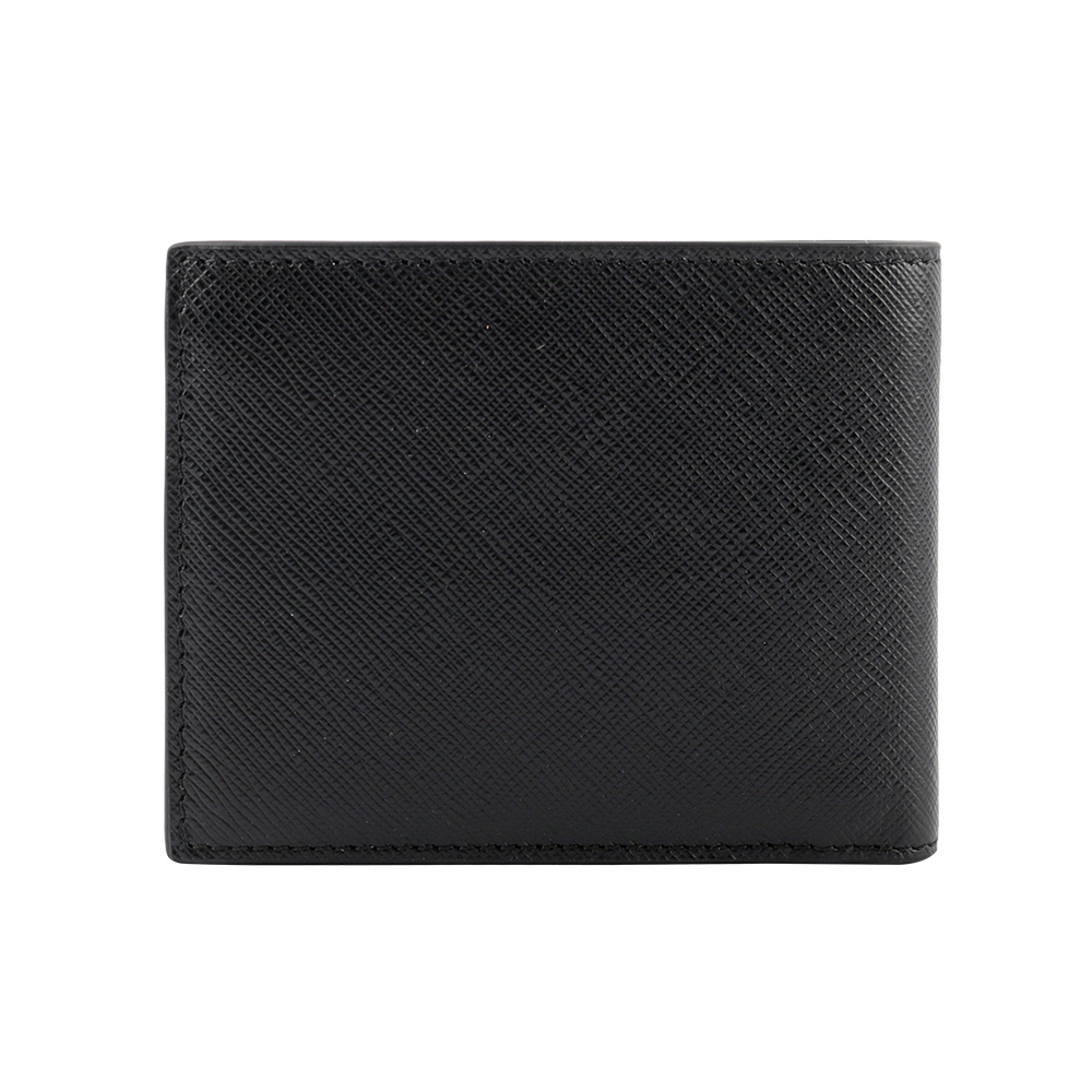 【MONTBLANC 萬寶龍】匠心系列防刮牛皮對開6卡短夾(黑色)