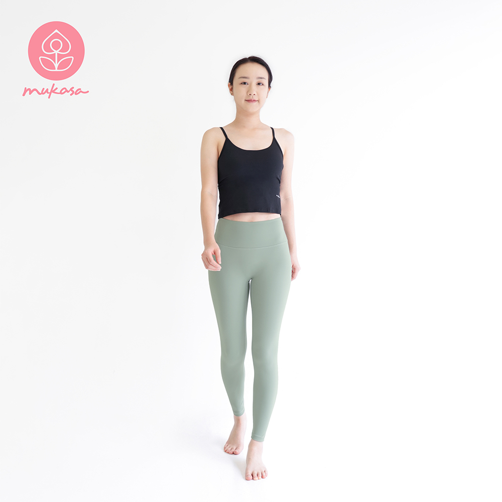MUKASA 柔羽親膚瑜珈褲-牛油果綠 MUK-2290202