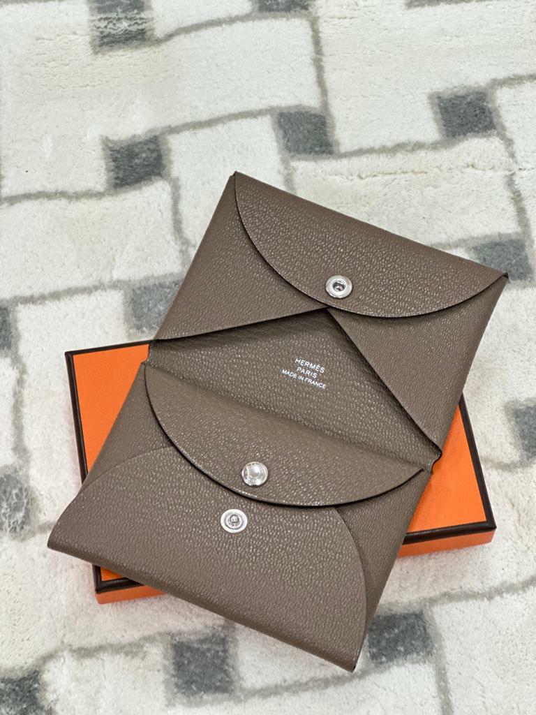Hermes Calvi duo card holder