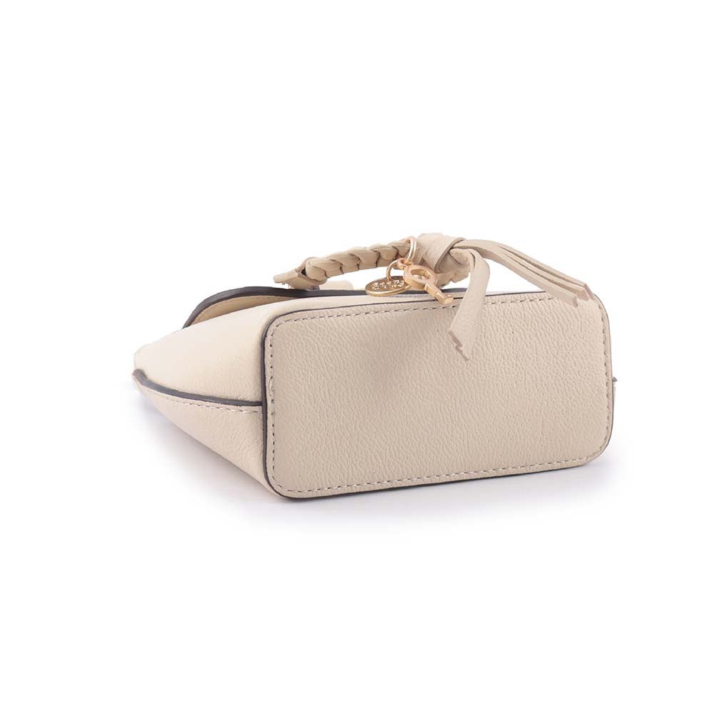 【SEE BY CHLOE】JOAN MICRO 牛皮微型斜背包(米色)