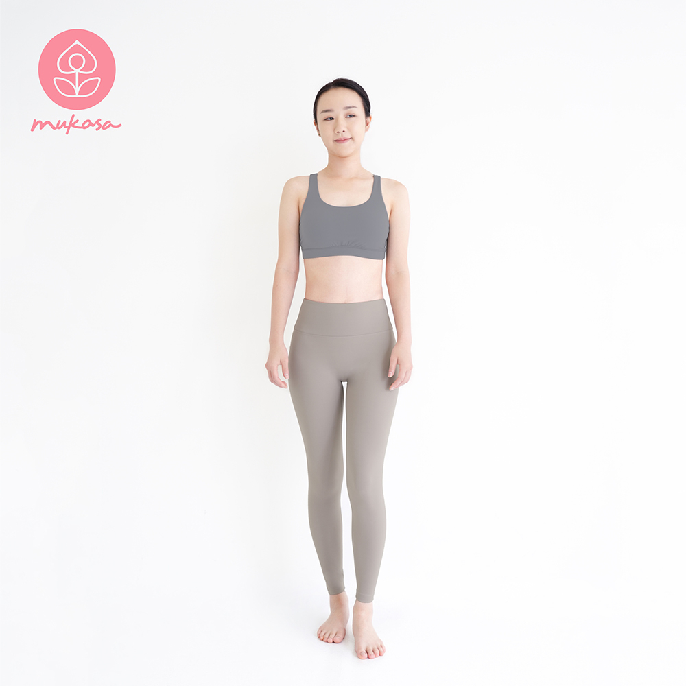 MUKASA 柔羽親膚瑜珈褲-煙灰綠 MUK-2290204