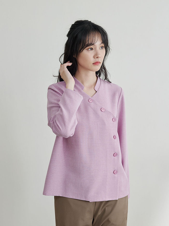 春語開襟薄袖襯衫