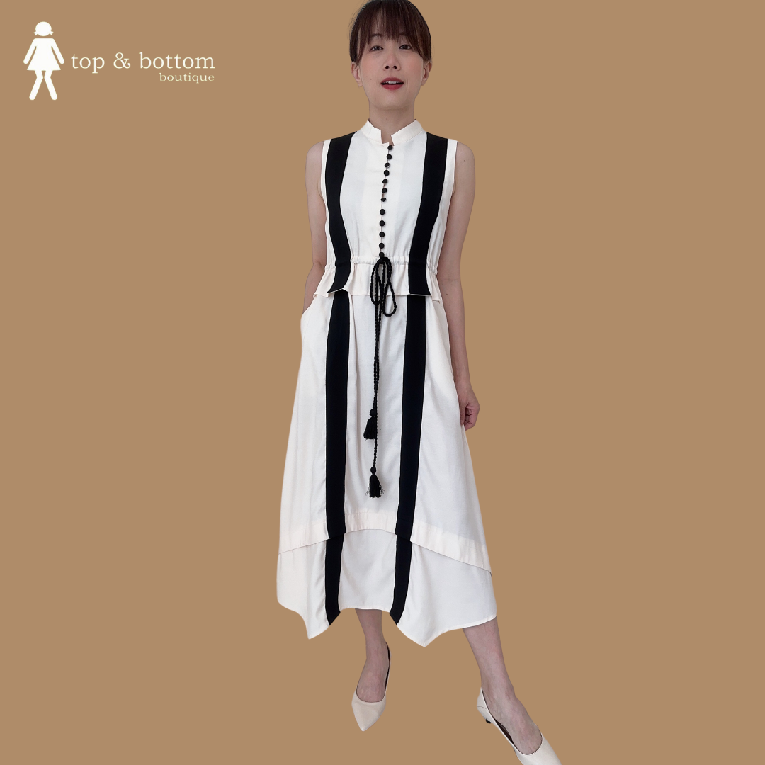 STRIPE DETAILED DRESS