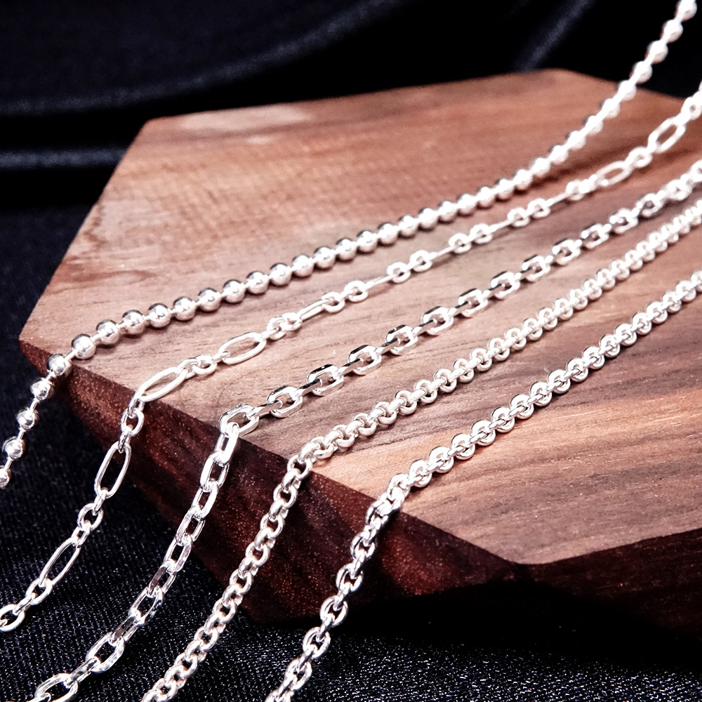 百搭款經典銀鍊 925純銀 女生 男生 中性項鍊 客製長度鍊子