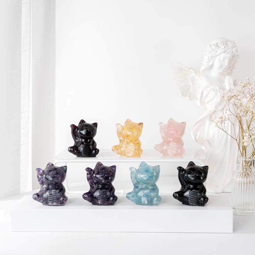 【晶石能量萌寵】開運小貓