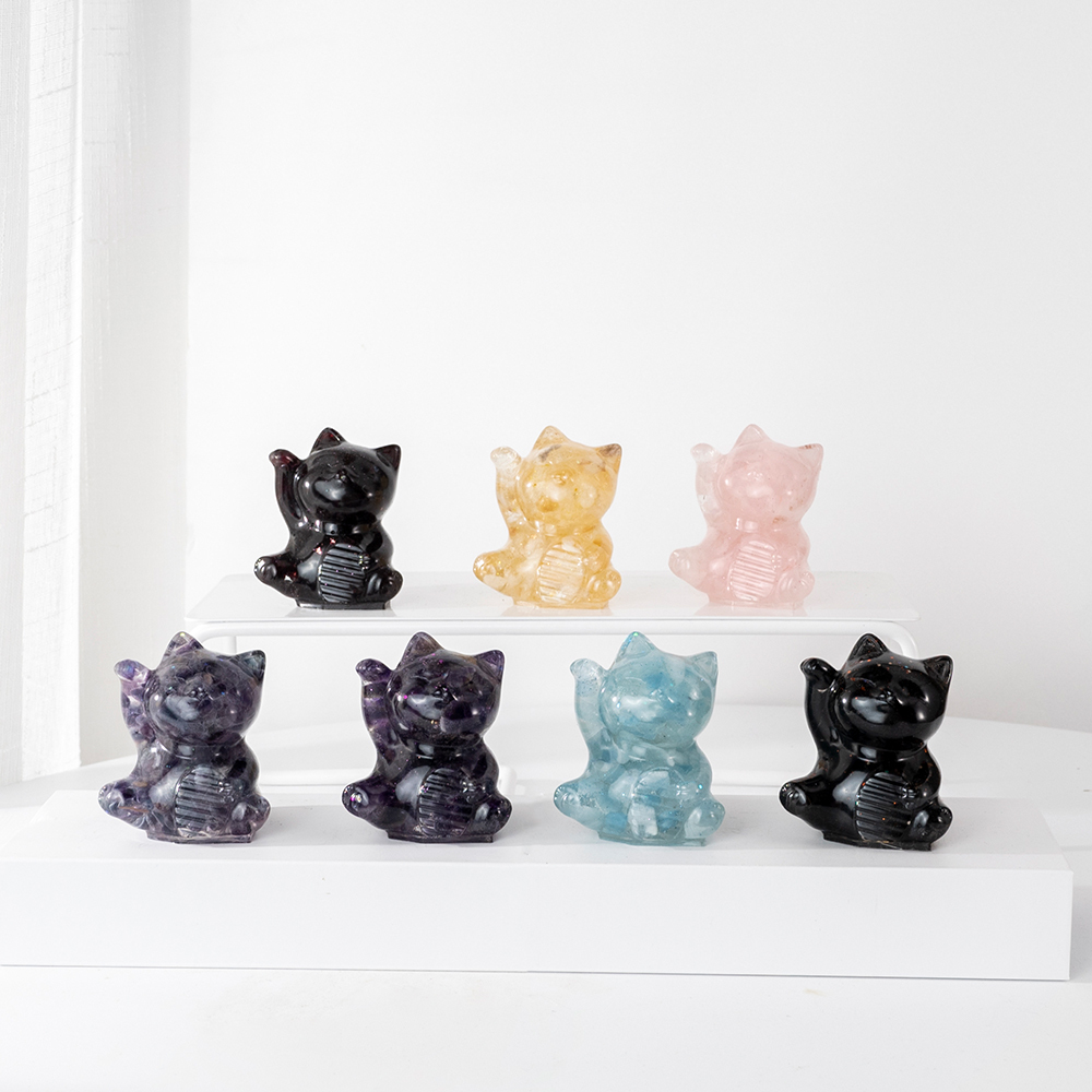 【晶石能量萌寵】開運小貓