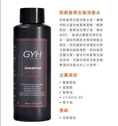 香港製造 GROW YOUR HAIR 防脫髮再生髮洗髮水  (GD913) EXP : 2026年