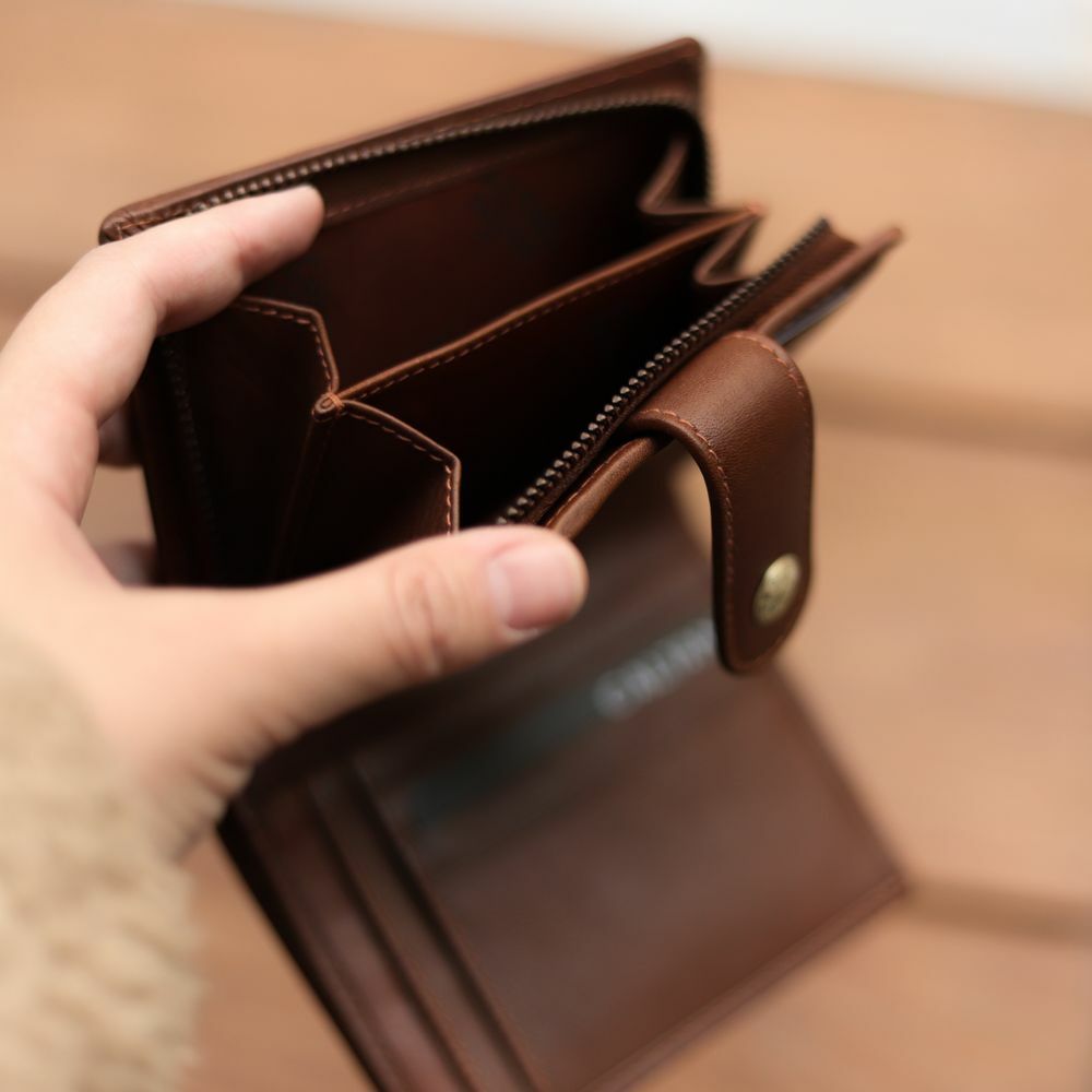 『新品上市』老爺有喜 筆記型多功能兩折零錢短夾(071858cd咖)