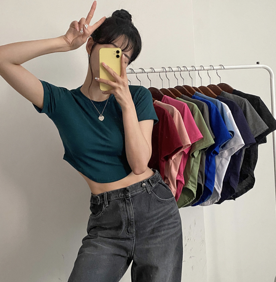 KR UNBALANCED CROP TEE 13 COLORS