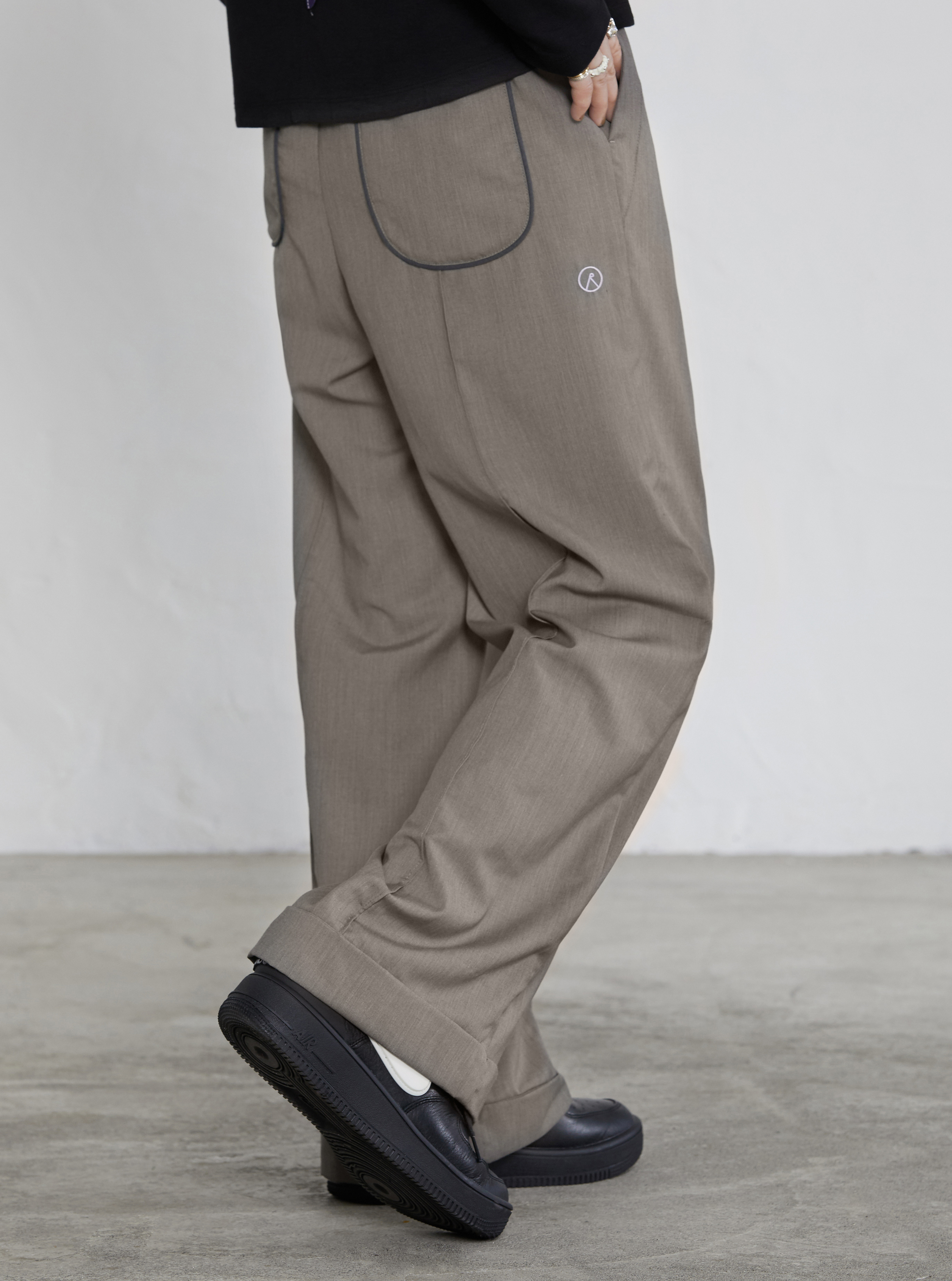 Turn-Up Brim Trousers | Wood