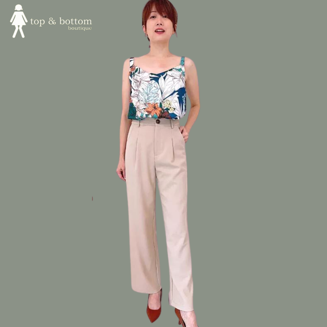 SOLID STRAIGHT CUT TROUSER