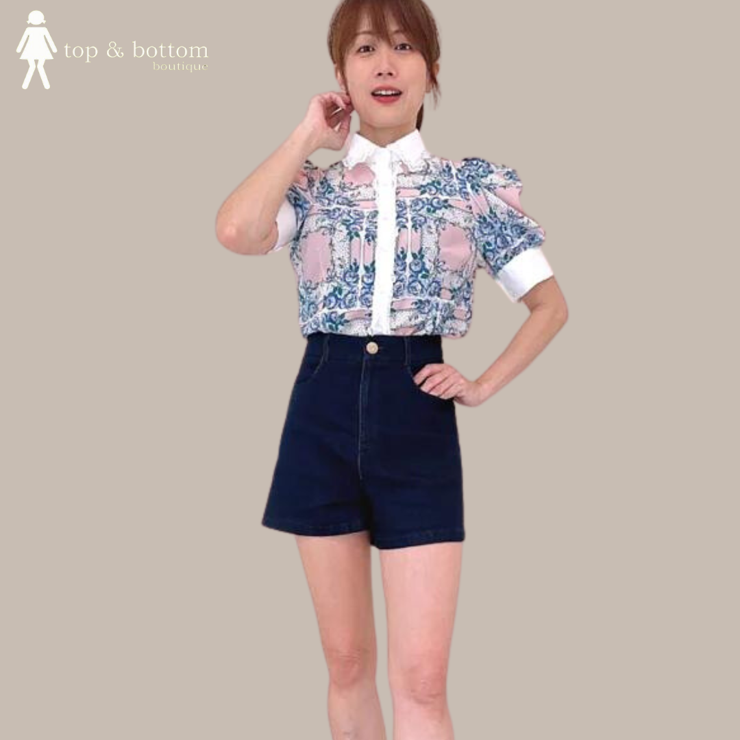 DENIM HIGH WAISTED SHORTS