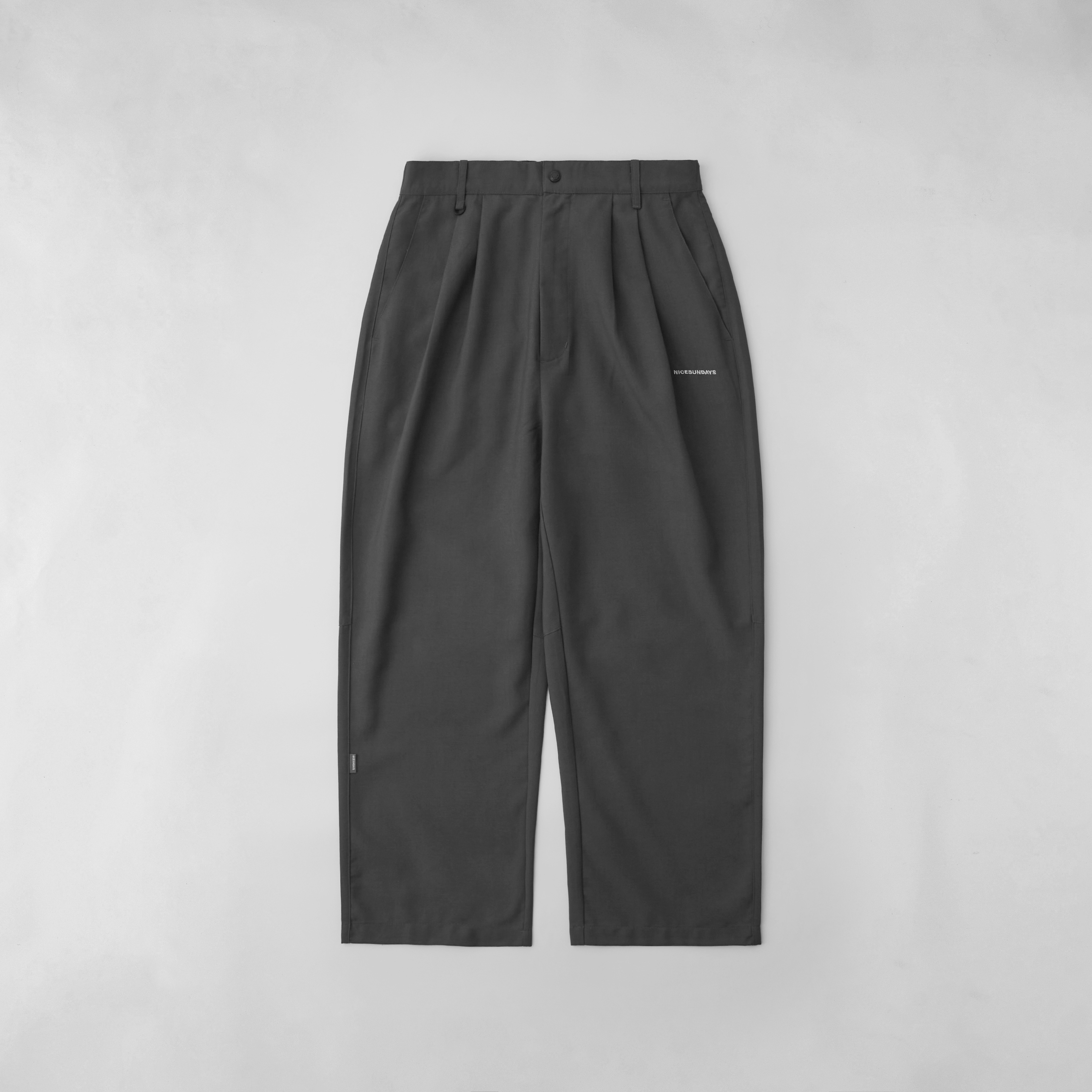 Straight-Leg Logo Pants / Gray