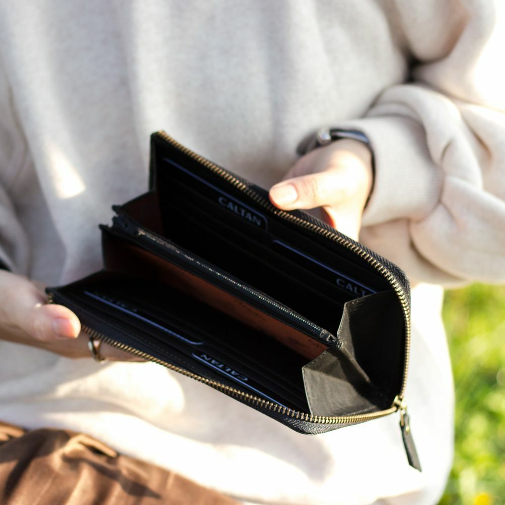 『新品上市』老爺有喜 真皮L型拉鍊多卡層長夾(072695bk)