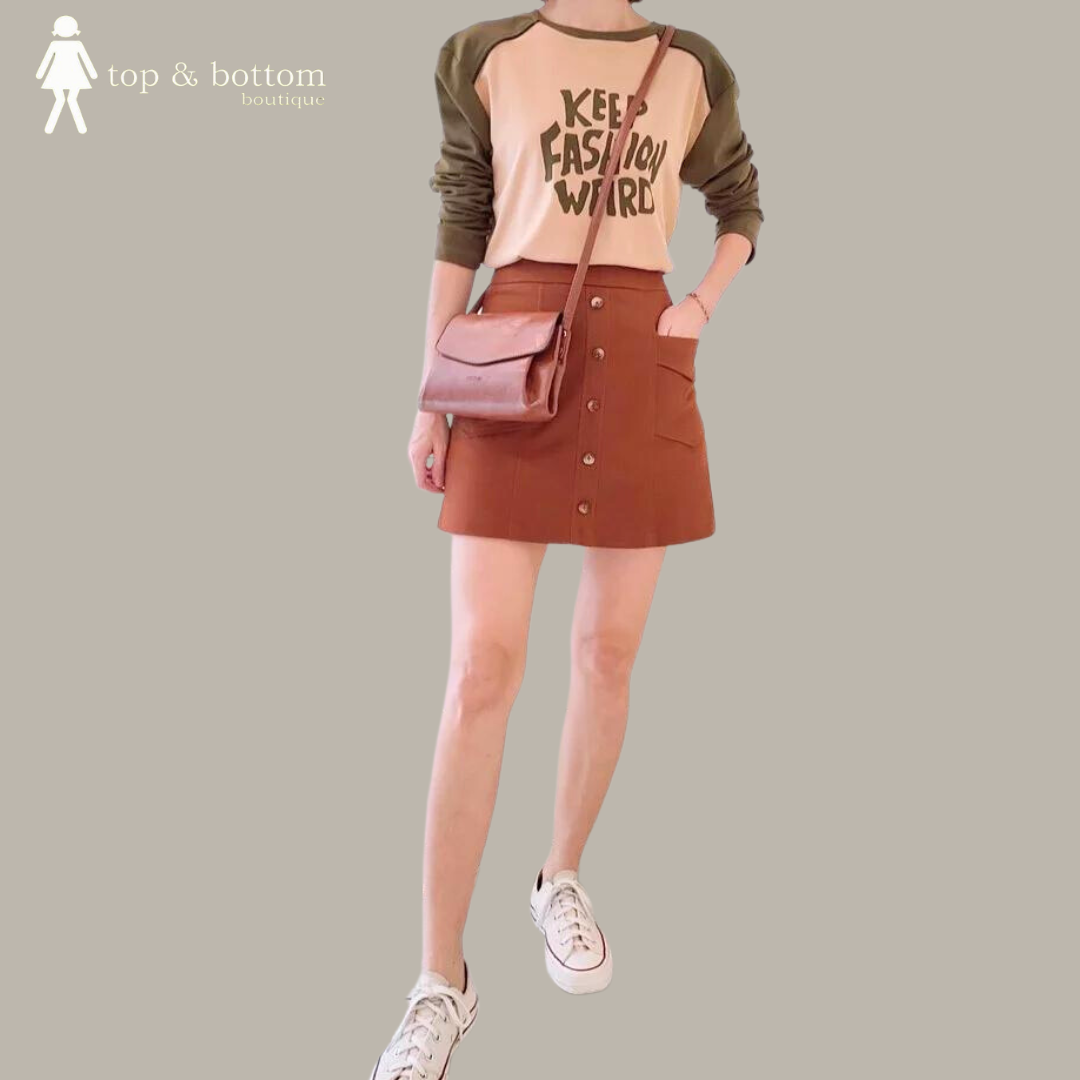 BUTTON SHORT SKIRT