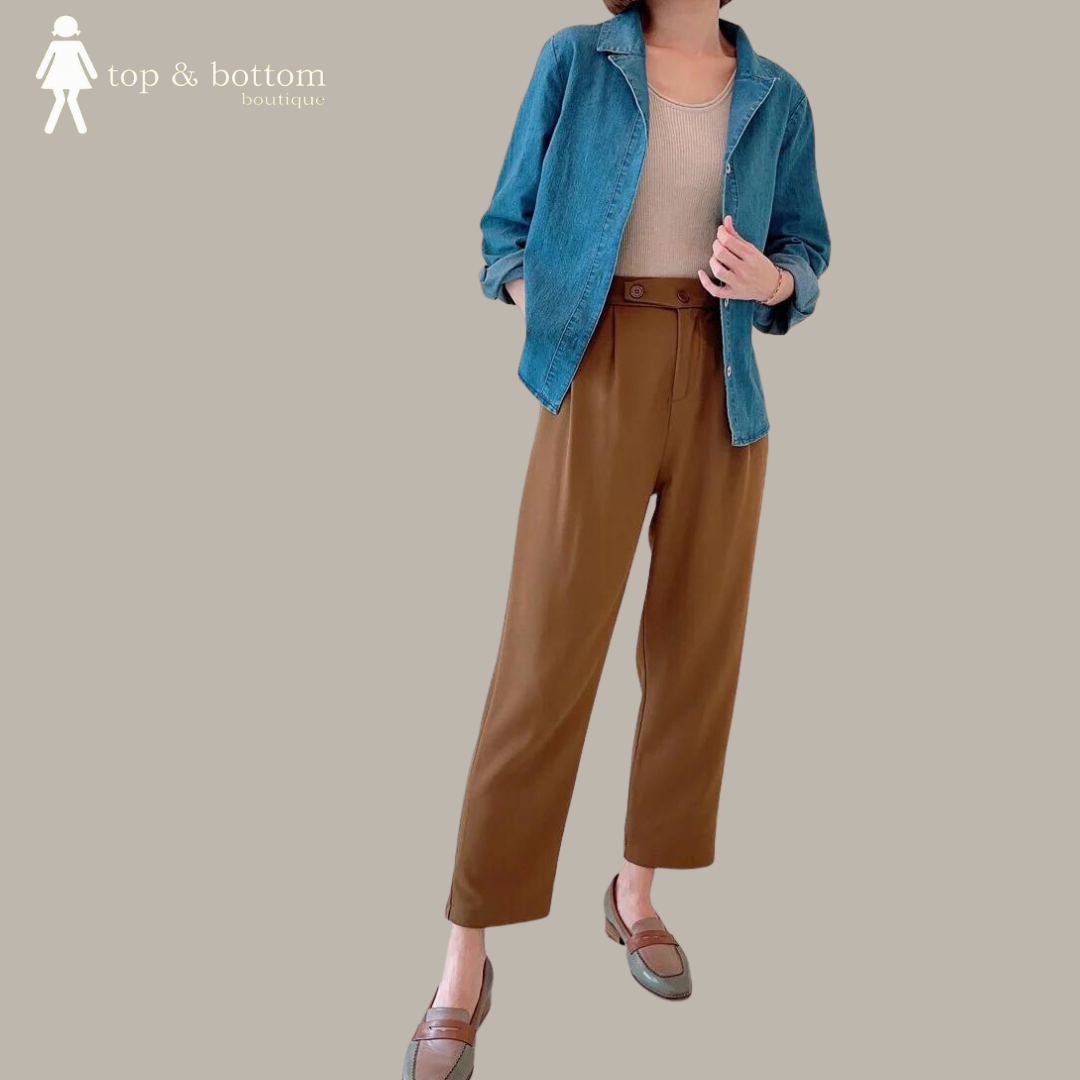 SOLID 2 BUTTON TROUSERS