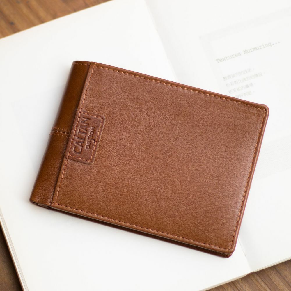 『新品上市』老爺有喜  型男簡約大方真皮短夾(074137cd)