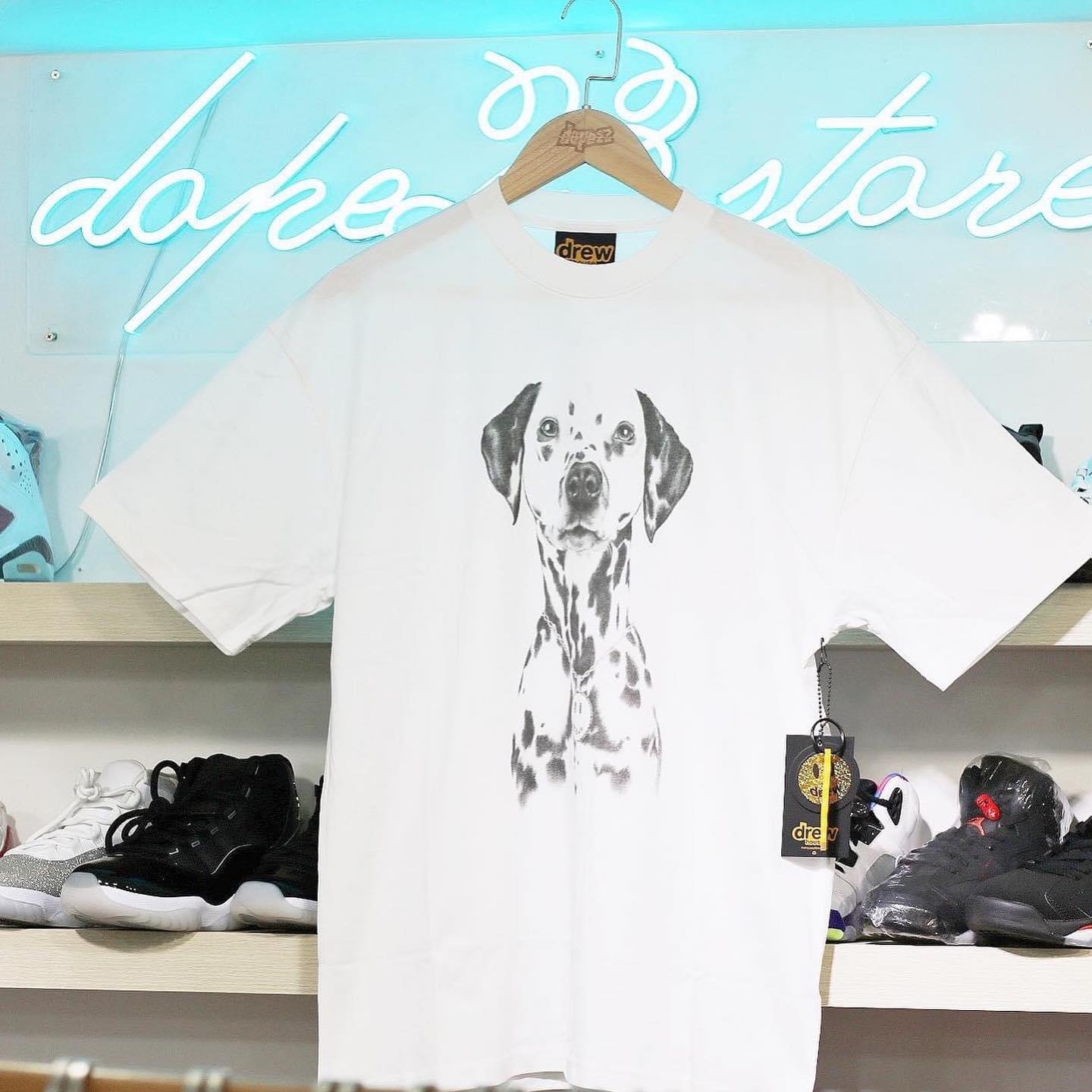 drew house spot ss tee white 斑點狗