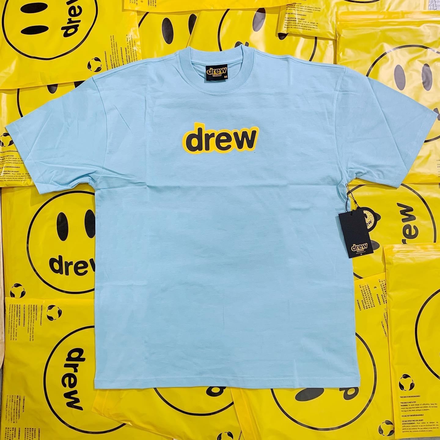 drew house secret ss tee sea blue