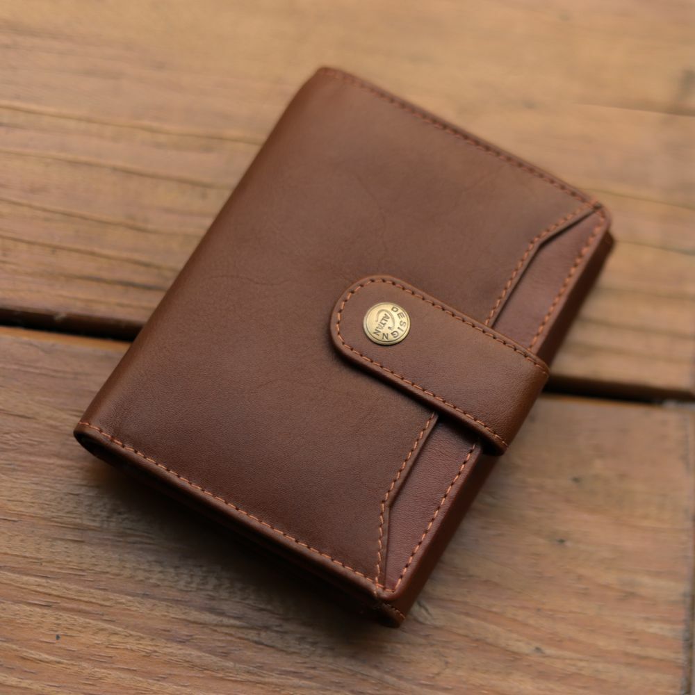 『新品上市』老爺有喜  真皮英倫風雙釦式多功能中夾 (074351cd)