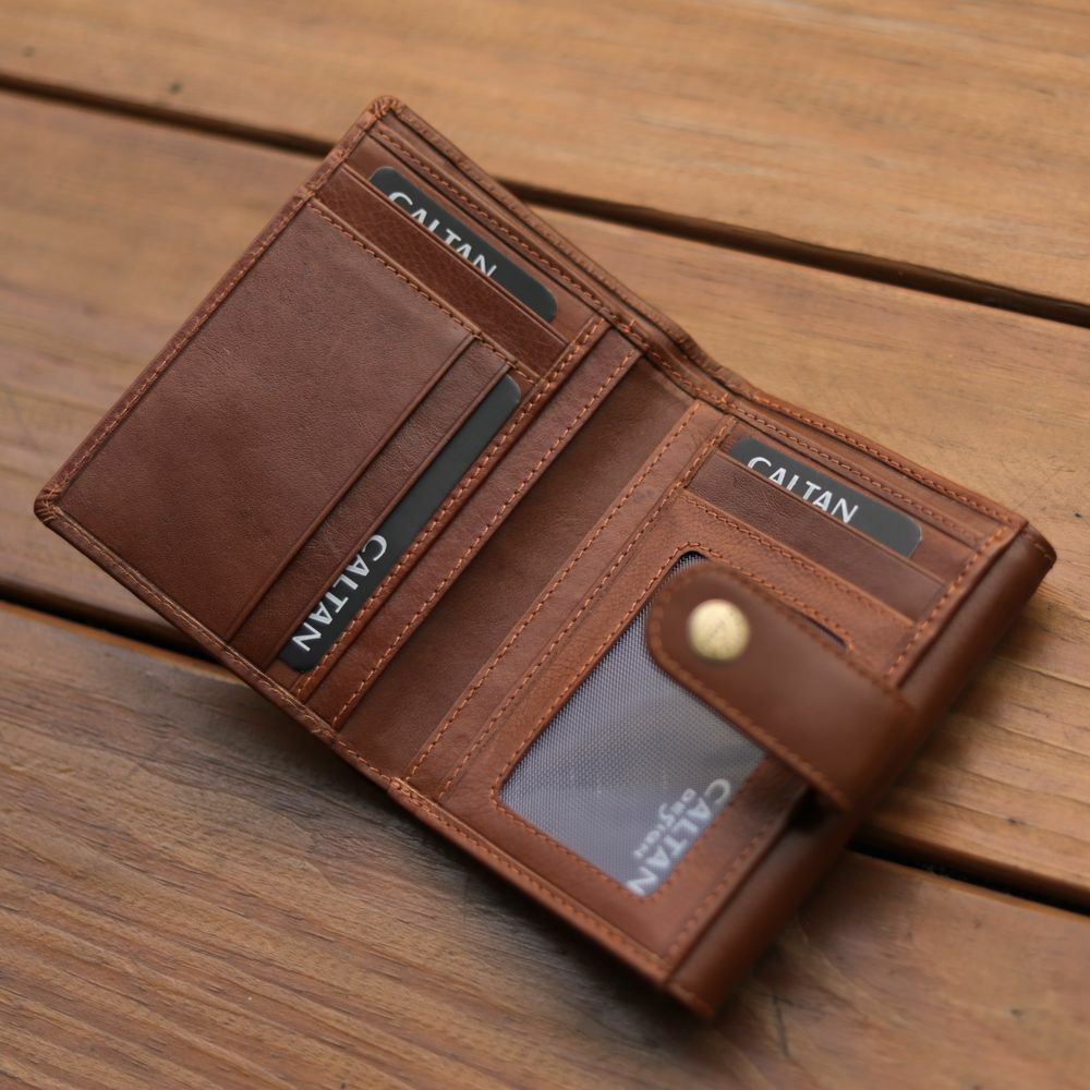 『新品上市』老爺有喜  真皮英倫風雙釦式多功能中夾 (074351cd)