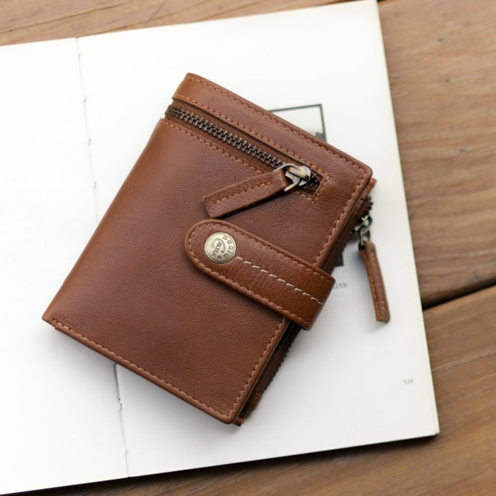 『新品上市』老爺有喜 雙拉鍊扣式英倫風短夾(075022cd)