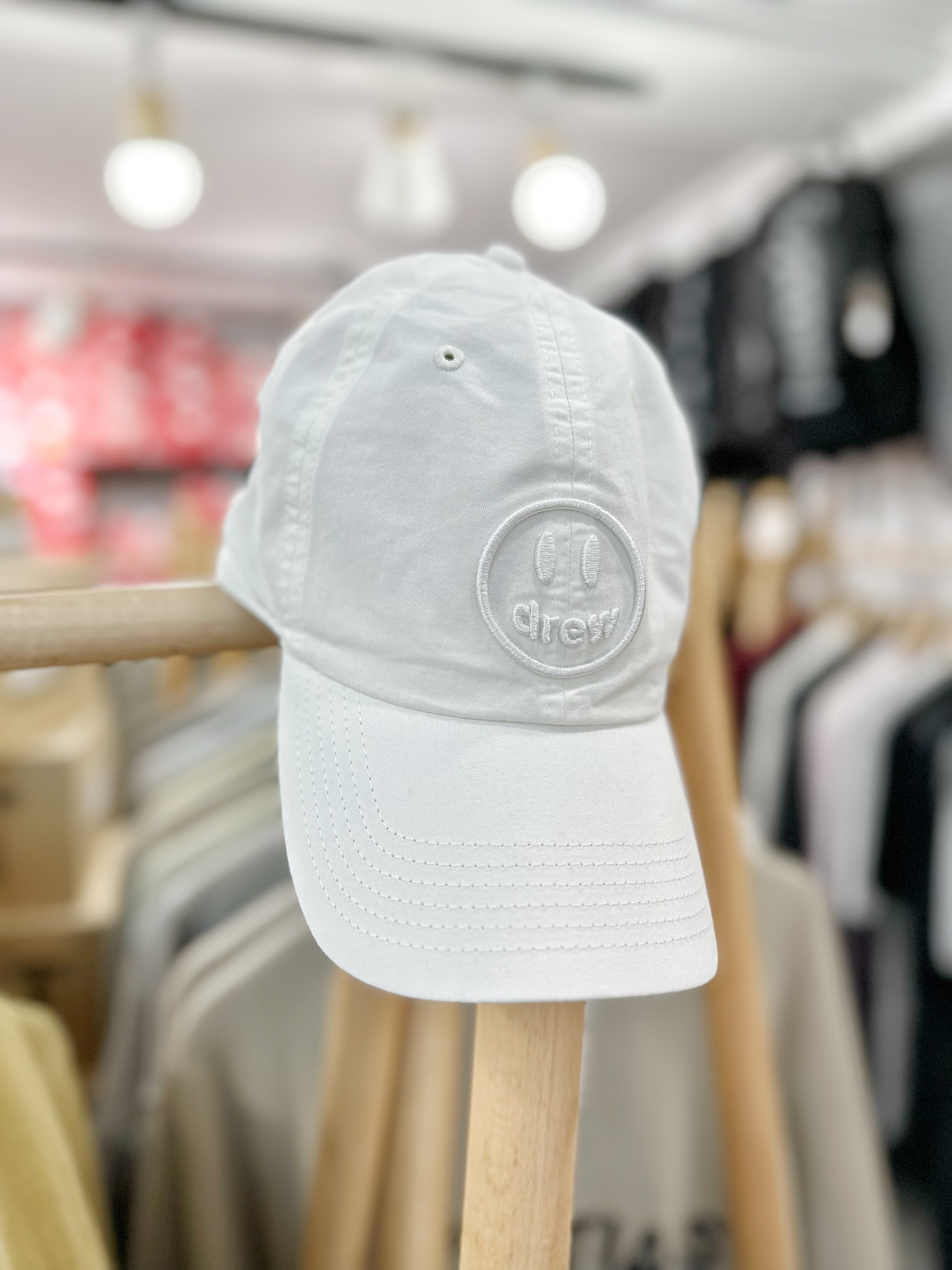 drew house mascot dad hat white
