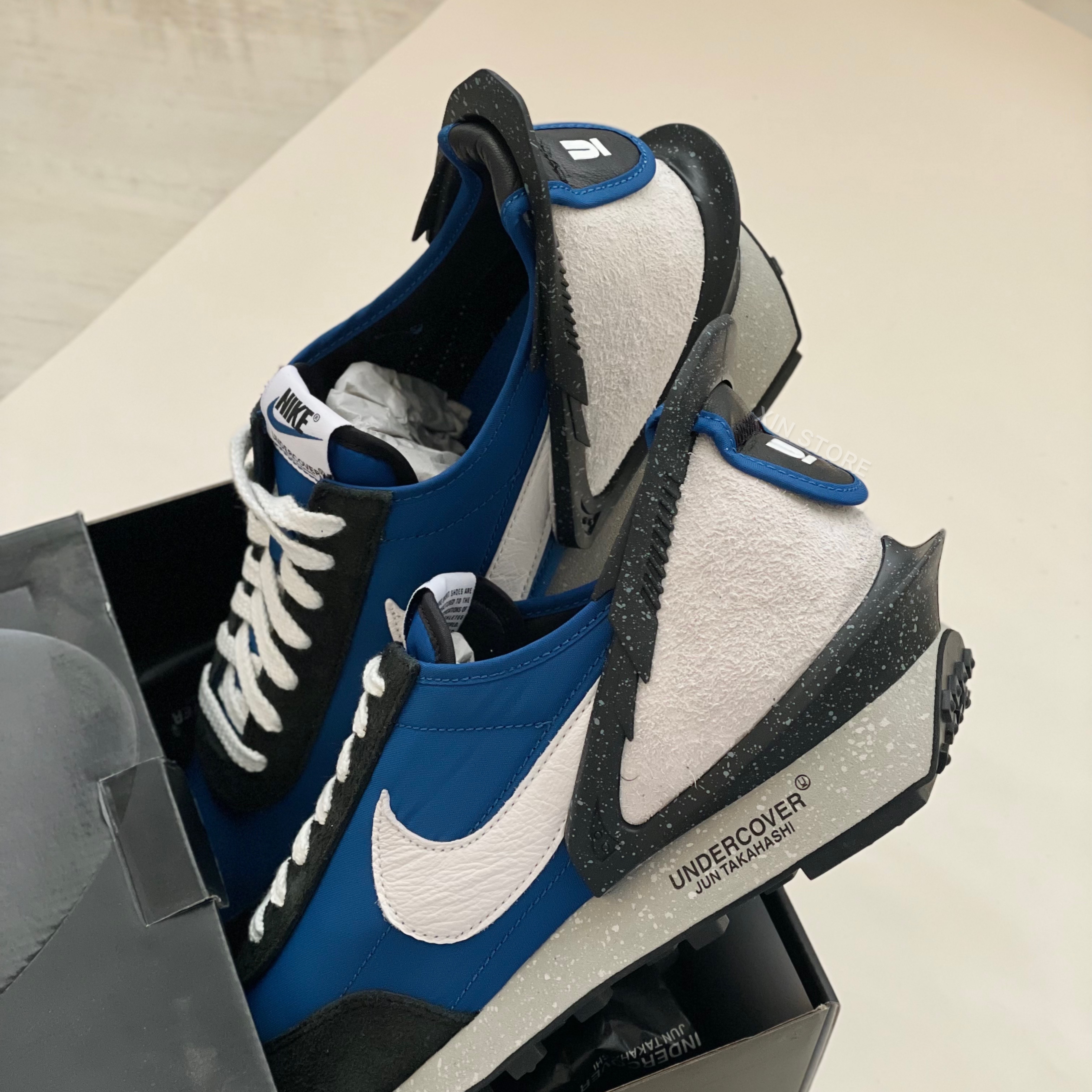 Nike x Undercover Daybreak 高橋盾聯名潑墨復古慢跑藍黑黑白