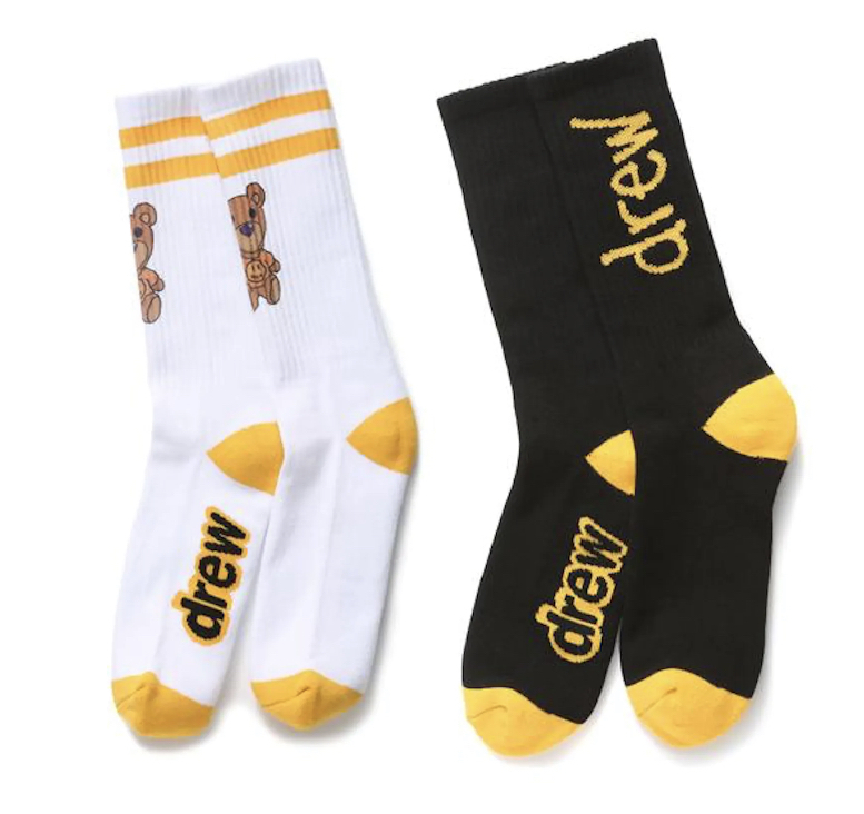 drew house theodore + scribble socks (2 pack) multi