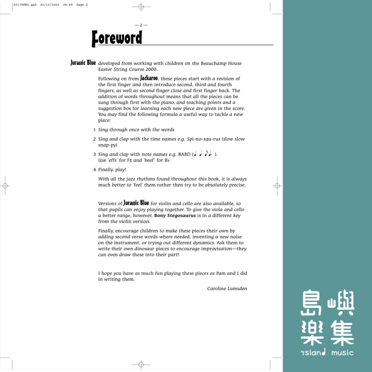 Jurassic Blue (Viola) (Instrumental Solo)