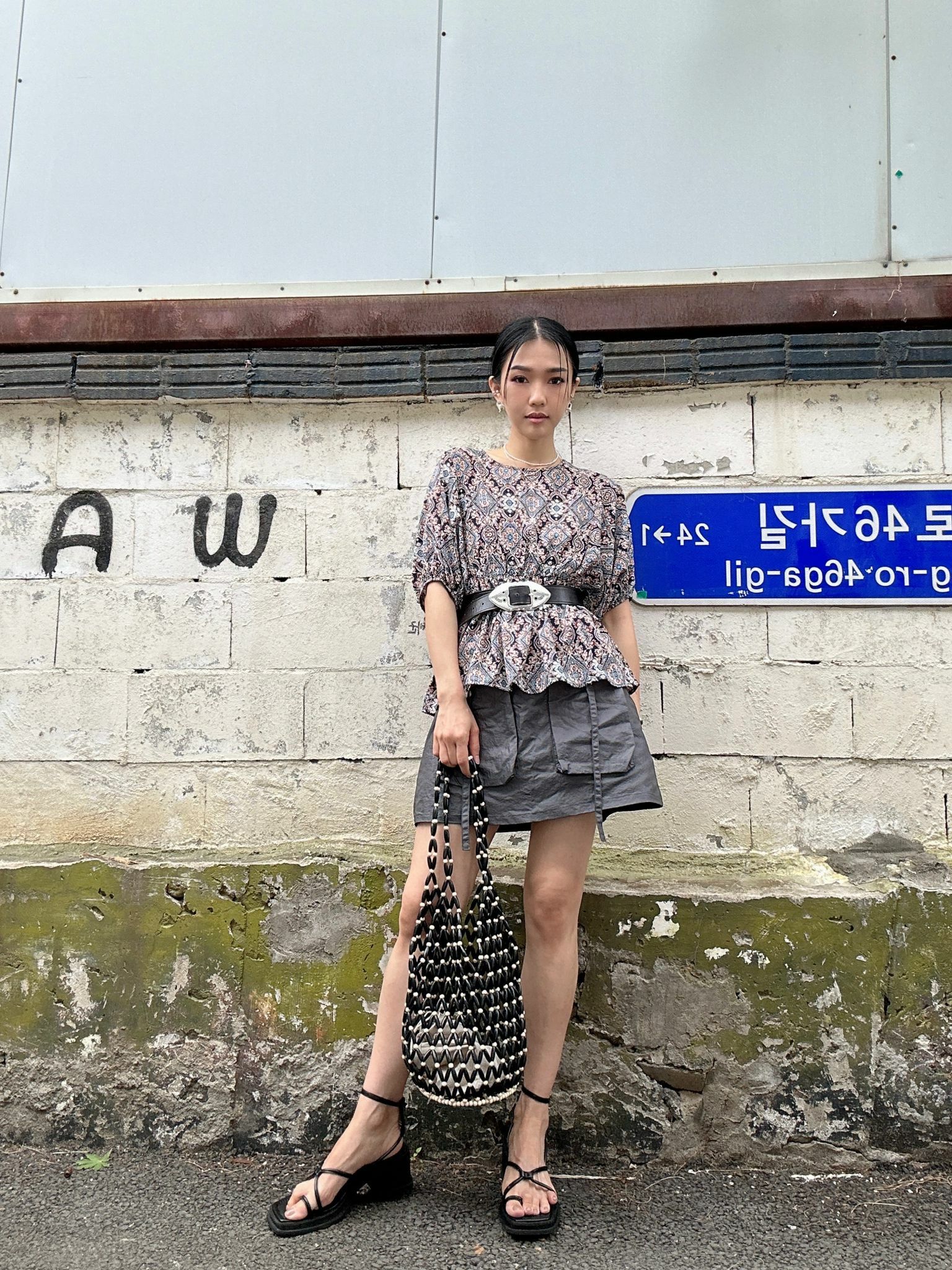 立體大袋風褸料短裙褲（現貨款式）