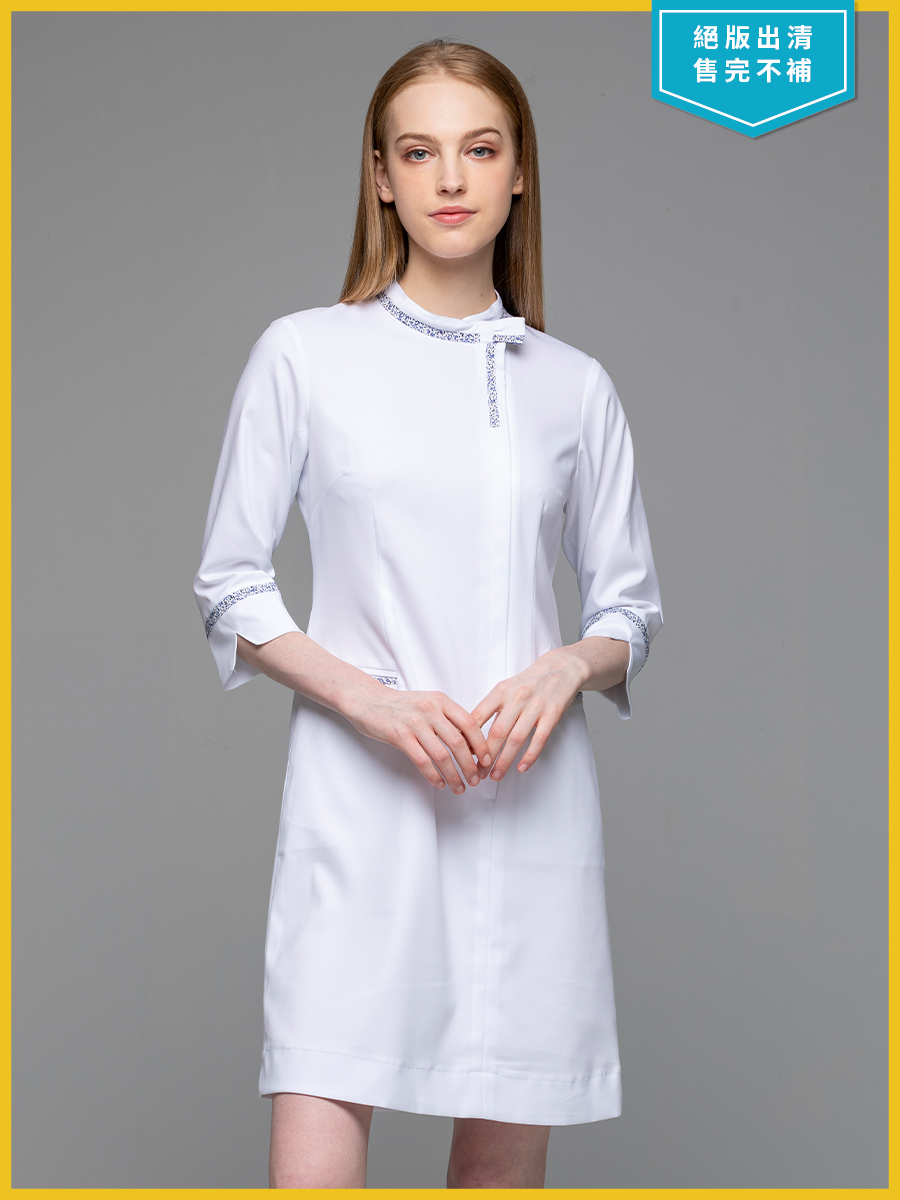 【 AS150-W0 出清款 】女護理洋裝-AS柔彈布-純粹白