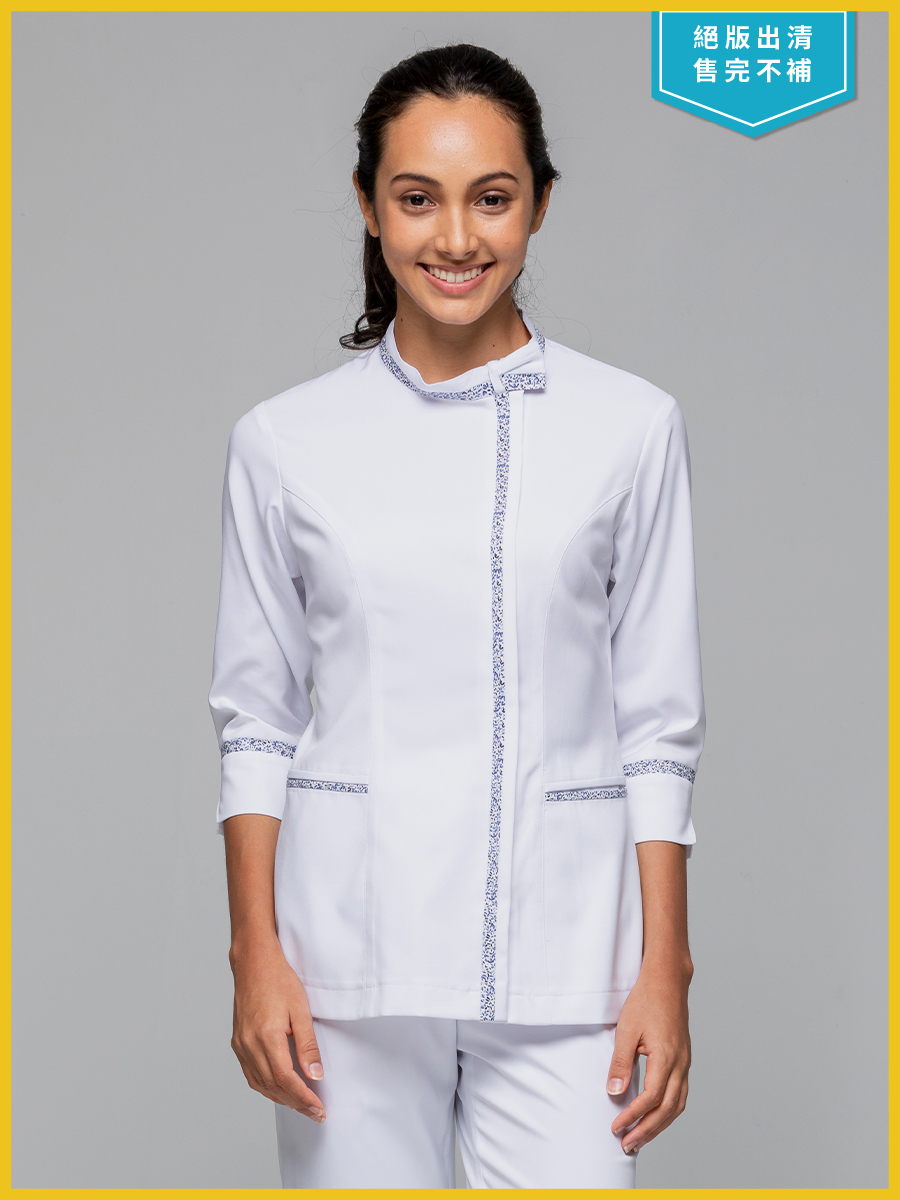 【 AS250-W0 出清款 】女護理上衣-AS柔彈布-純粹白