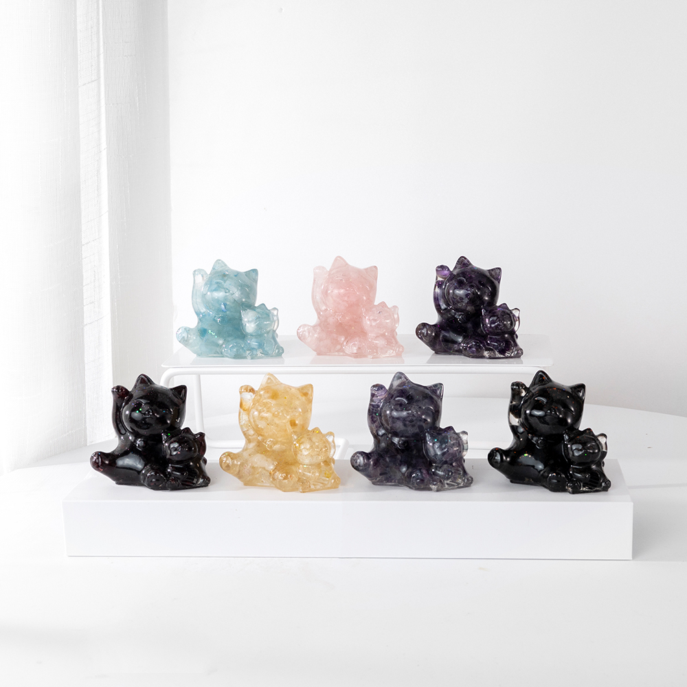 【晶石能量萌寵】祈福雙貓