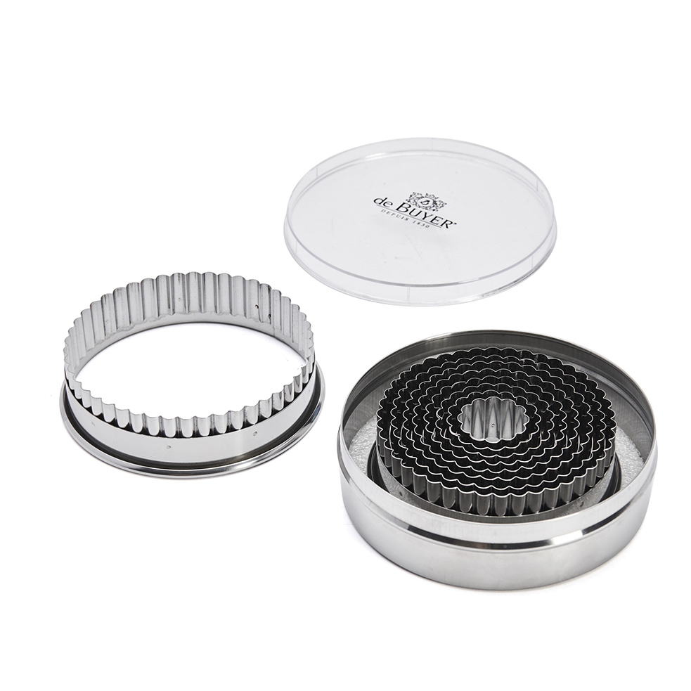 不鏽鋼圓形波浪邊壓模-9入組