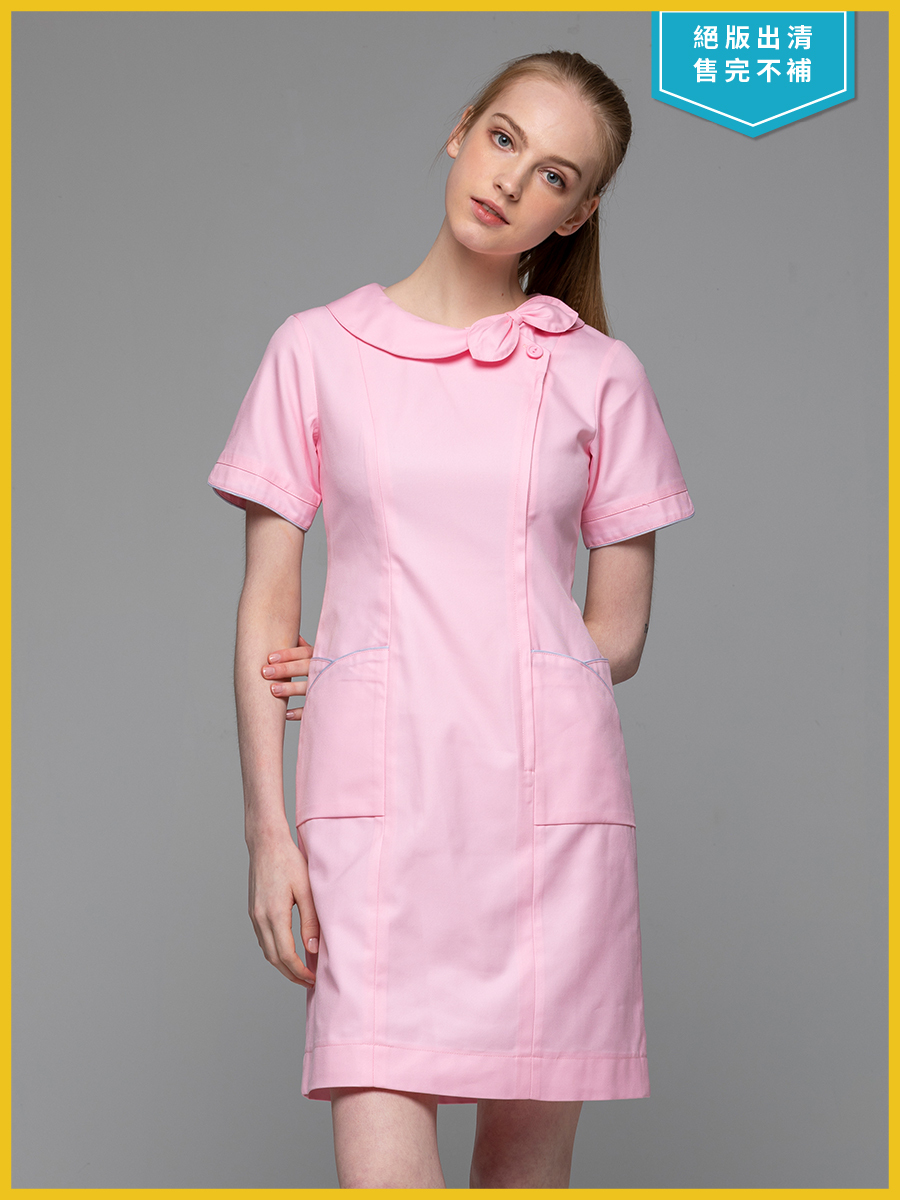 【 B133-A0 出清款 】女護理洋裝-B立挺布-寶寶粉