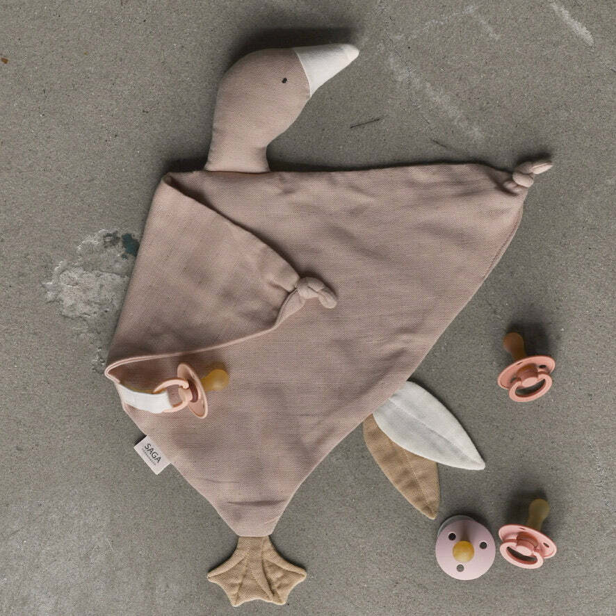 SAGA-抱抱鵝安撫巾-Clay