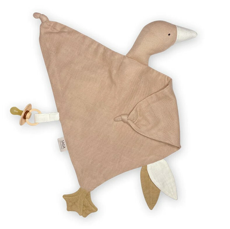 SAGA-抱抱鵝安撫巾-Clay