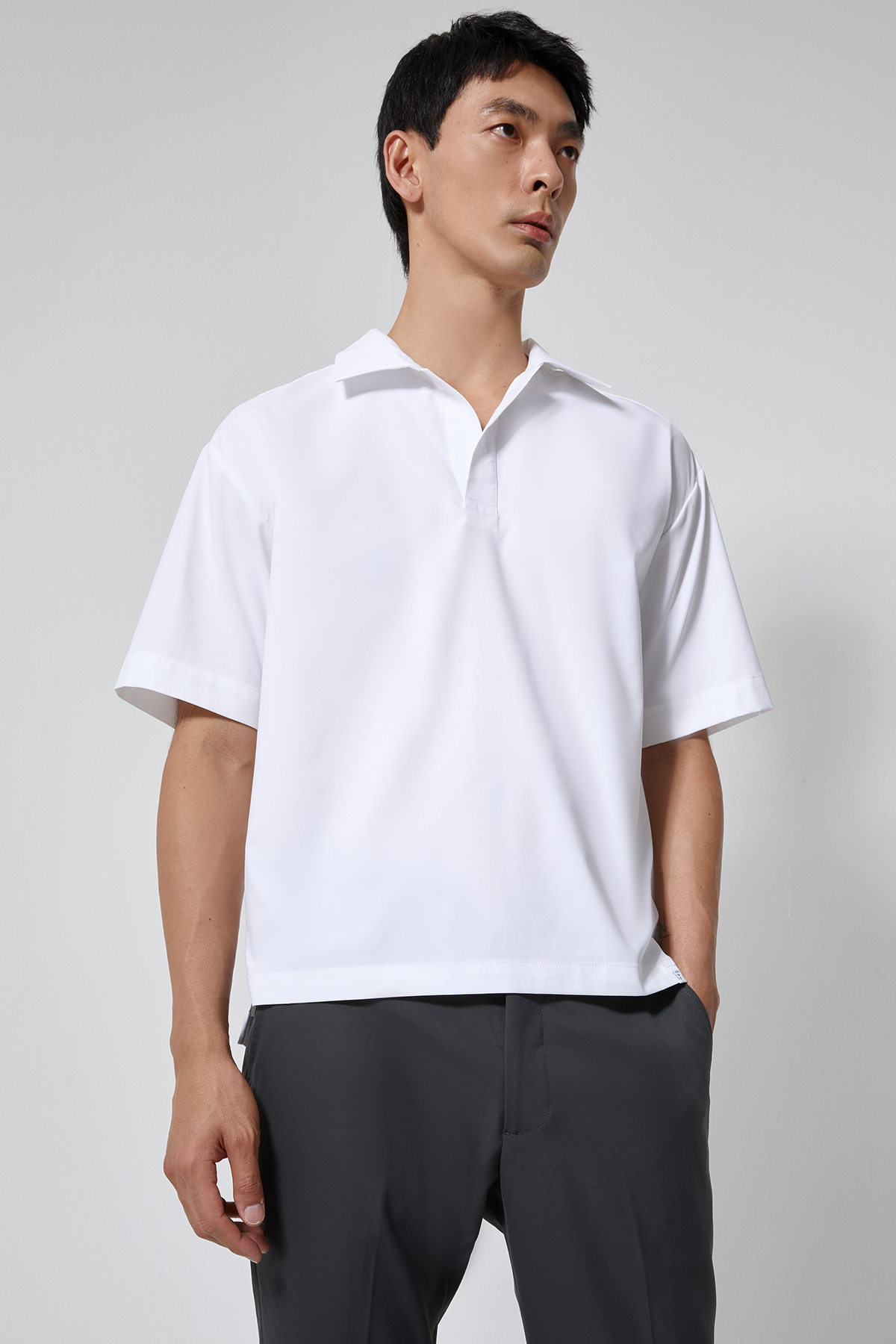 CLOUD 輕量短袖POLO衫 男（雲白）