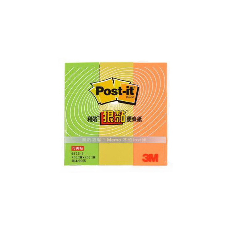 【3M】631S-2 Post-it 利貼 狠黏 可再貼便條紙