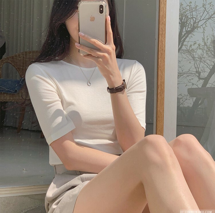 韓國Cherrykoko授權 初夏經典直壓紋純色T【MADE, CRKO】系列