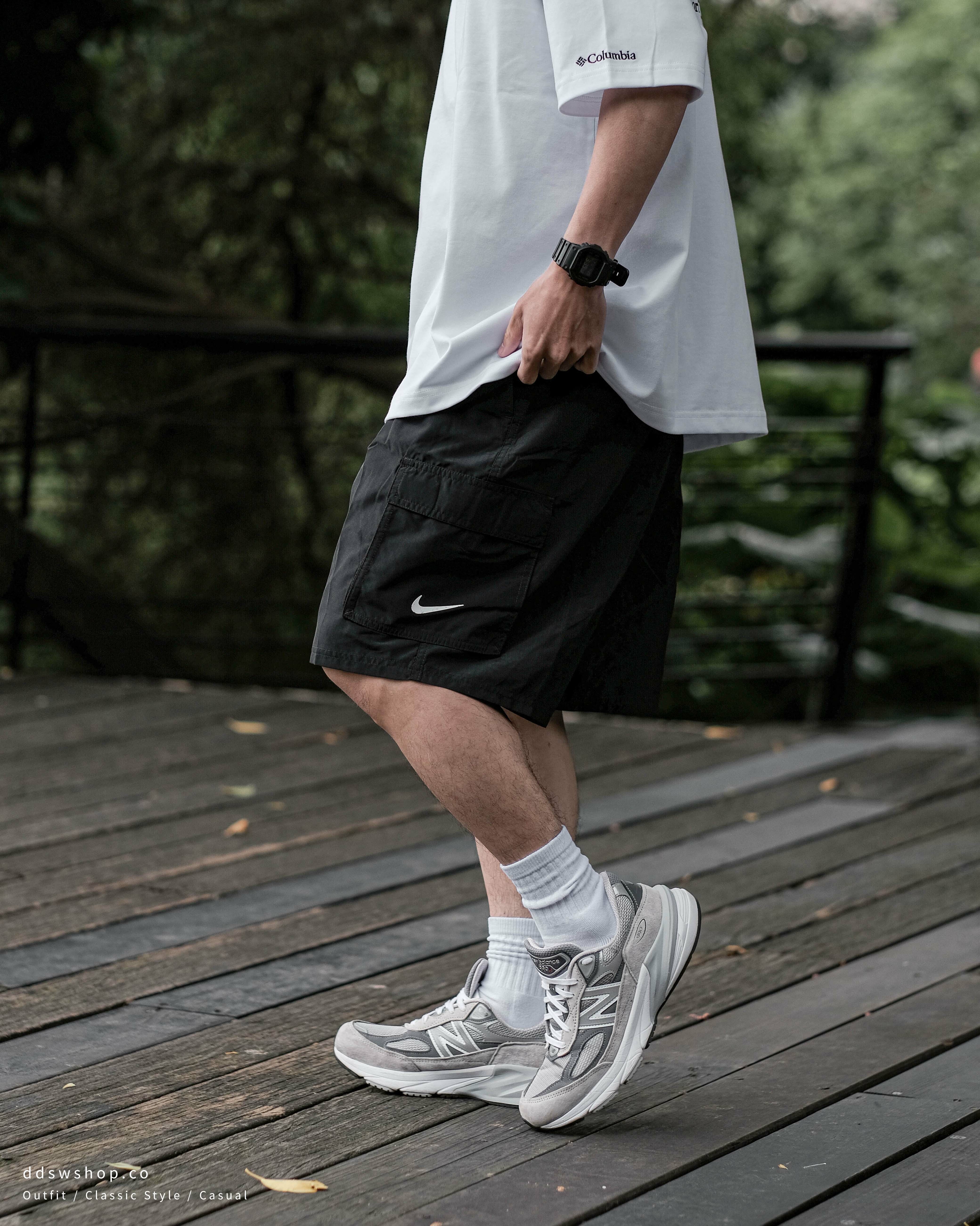 Nike Exclusive Swim Shorts 日本代購 短褲 沙灘褲 口袋工裝款 黑色 橄欖綠 水藍色 螢光綠