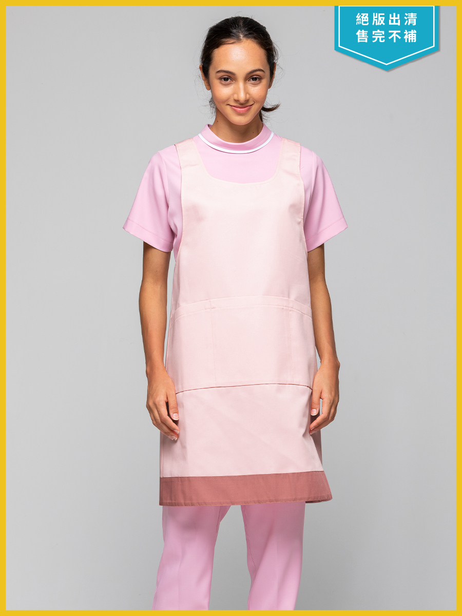 【 F611-A0 出清款 】防潑水圍裙-F防潑水布-寶寶粉