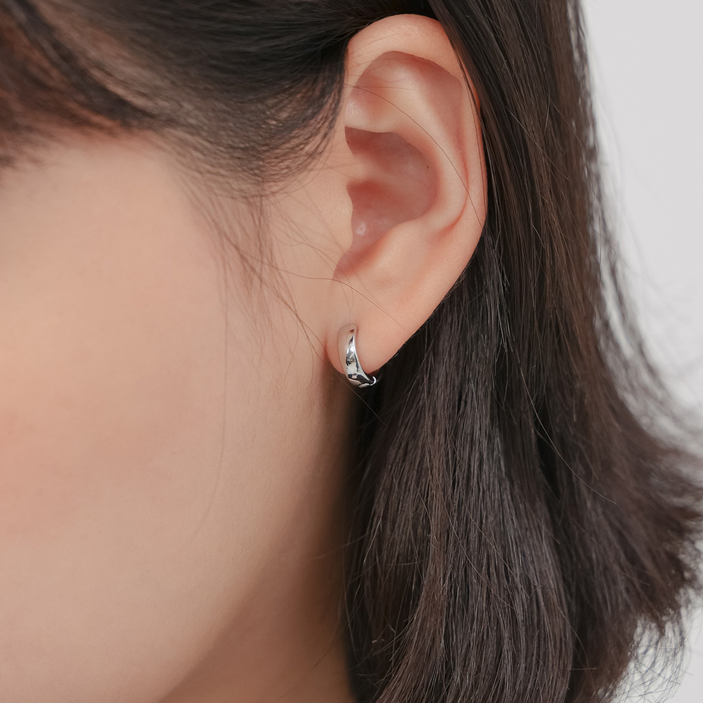 Simple Chunky Hoop Pierced Earrings【07030784】in stock+pre-order