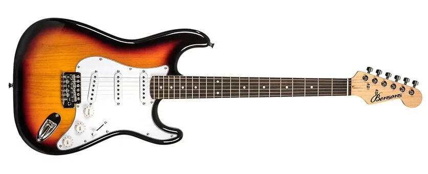 Bensons ST-1 Stratocaster 單單單拾音器 小搖座電吉他 黑色 Bensons ST-1 Stratocaster 單單單拾音器 小搖座電吉他 黑色 / 白色 （附贈琴袋、導線、背帶） 第 6 張圖片｜三峽吉他 / Bass