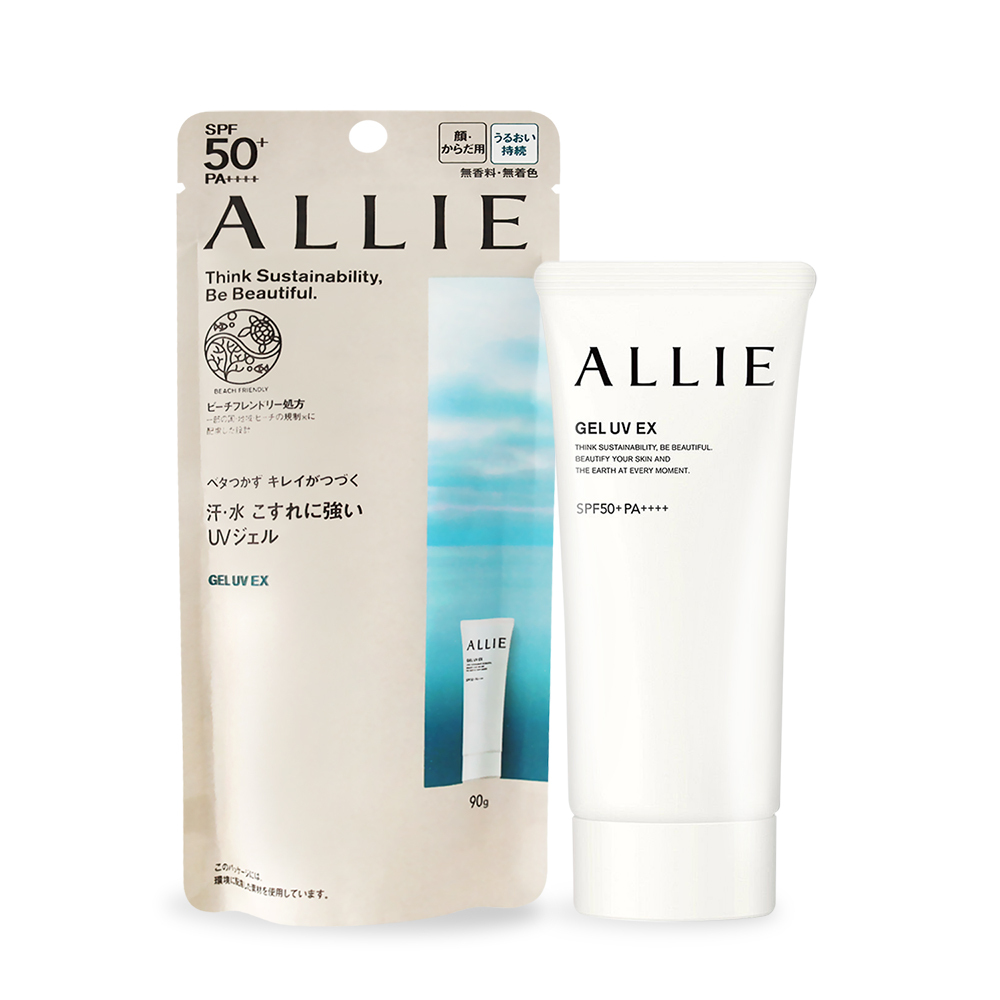 KANEBO 佳麗寶 ALLIE持采UV高效防曬水凝乳EX SPF50+ PA++++(90g/Mini40g)-百貨公司貨